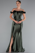 Khaki Abendkleid Lang ABU4903