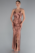 Zwiebelschale Abschlusskleid Satin Lang ABU2800