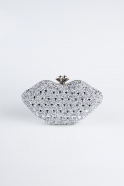 Abendtasche Silber SH831
