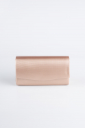 Rosa Abendtasche Gemustertes Leder SH806