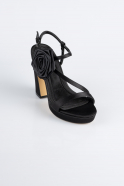 Party-Schuhe Satin Schwarz ABS1142