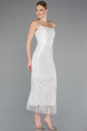 Weiß Partykleid Midi ABK2260