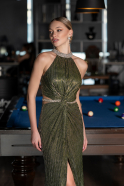 Abendkleid Lang Khaki ABU4324