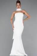 Abendkleid Lang Weiß ABU5097