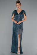 Abendkleid Lang Petrolgrün ABU5098