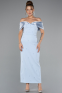 Eisblau Partykleid Midi ABK2212