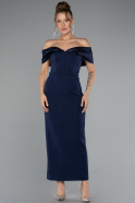 Marineblau Partykleid Midi ABK2212