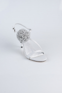 Party-Schuhe Satin Silber AB1144