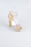 Party-Schuhe Steinbesetzt Gold MJT2240