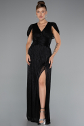 Schwarz Abendkleid Lang ABU5098