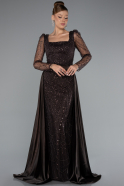 Dunkelbraun Abendkleid Lang ABU4603