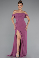 Altrosa Abendkleid Chiffon Lang ABU4925