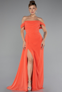 Orange Abendkleid Chiffon Lang ABU4925