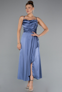 Partykleid Midi Satin Indigo ABK1586