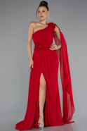 Standesamtkleid Lang Chiffon Rot ABU5144