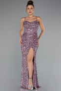 Puder Abendkleid Schuppig Lang ABU4842