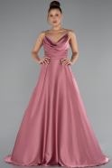 Abschlusskleid Lang Satin Altrosa ABU5146