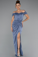 Indigo Abschlusskleid Lang ABU3473