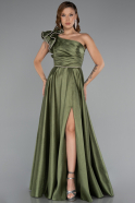 Khaki Abendkleid Lang ABU4782