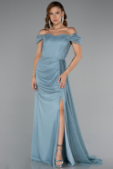 Türkis Abschlusskleid Lang ABU3472