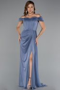 Indigo Abschlusskleid Lang ABU3472