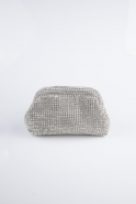 Abendtaschen Swarovski Silber MN976