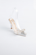 Party-Schuhe Leder Silber AB1145