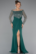 Smaragdgrün Abendkleid Lang ABU4896