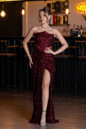 Abendkleid Lang Weinrot ABU5185