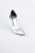 Party-Schuhe Lackleder Silber AB1150