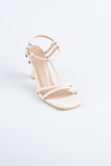 Party-Schuhe Leder Beige AB1153