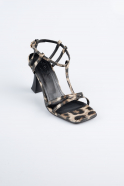 Party-Schuhe Leder Leopard AB1153