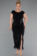 Schwarz Partykleid İn Übergröße Midi ABK2340