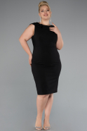 Partykleid in Übergröße Midi Schwarz ABK2422