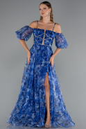 Abendkleid Lang Sächsischblau ABU5221