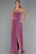 Abschlusskleid Lang Chiffon Altrosa ABU5223