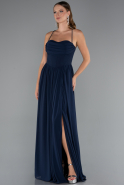 Abschlusskleid Lang Chiffon Marineblau ABU5223