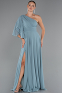 Kleider in Großen Größen Lang Chiffon Türkis ABU5260