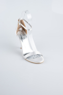 Party-Schuhe Satin Silber ABS1157