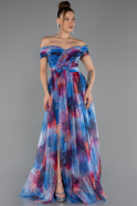 Abendkleid Lang Sächsischblau ABU5262