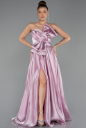 Lavendel hell Abendkleid Satin Lang ABU4975