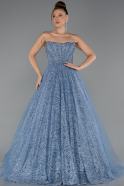 Abendkleid Lang Indigo ABU5265