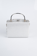 Silber Abendtasche Glitzernd KC161