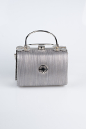 Abendtasche Laserschnitt Platin KC170