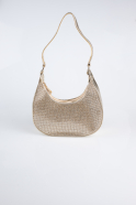 Abendtasche Steinbesetzt Gold VT909