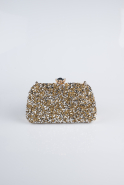 Abendtasche Verputz Gold SH849