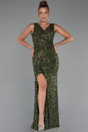 Abendkleid Lang Khaki ABU5281