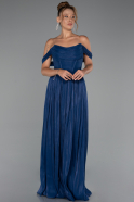 Partykleid Lang Chiffon Marineblau ABU5283