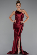 Weinrot Abschlusskleid Lang ABU5022