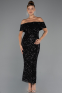 Partykleid Midi Schwarz ABK2440